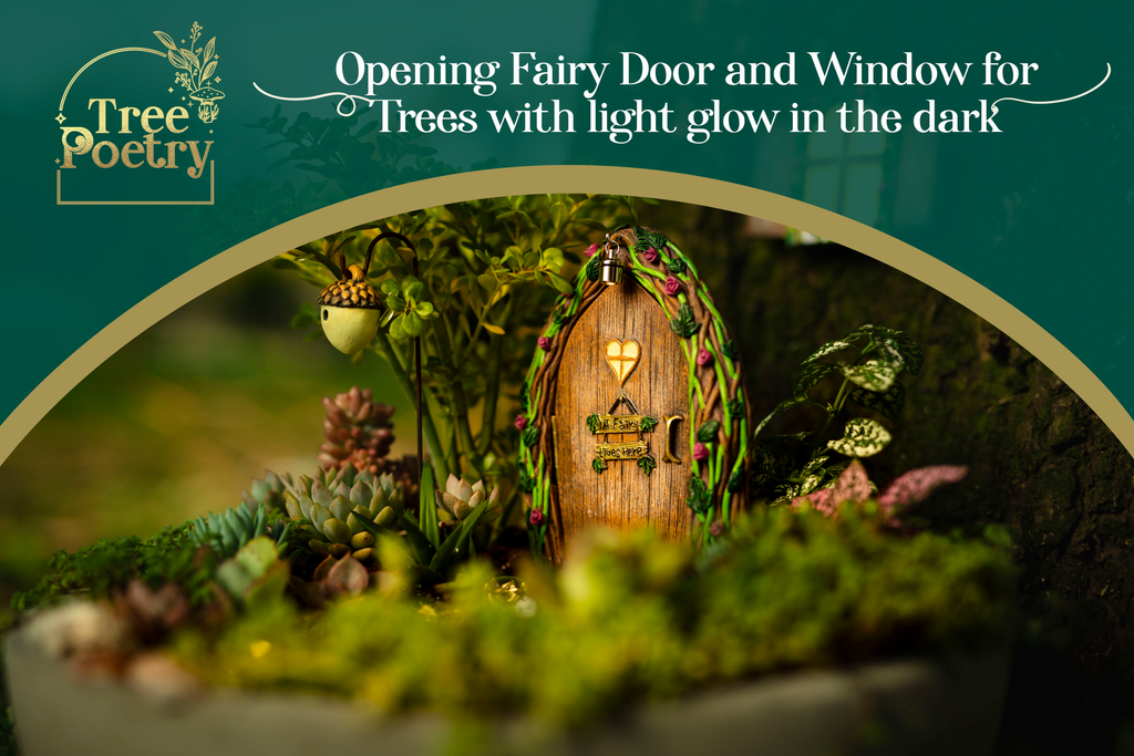 Opening Fairy Door and Window for Trees with Light