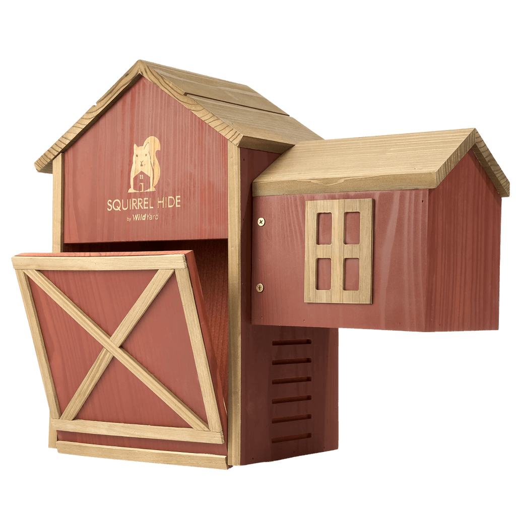 WildYard Cedar Squirrel House Hideout Feeder Outdoor Nest