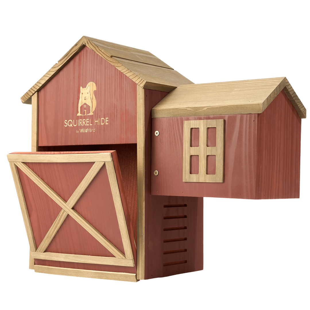 WildYard Cedar Squirrel House Hideout Feeder Outdoor Nest