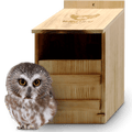 Owl Box Wooden Nesting Habitat for Backyard Wildlife