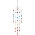 Brass Bell Chime - Lotus w/ Glass Chakra Beads