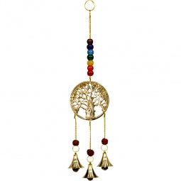 Brass Bell Chime Chakras - Tree of Life