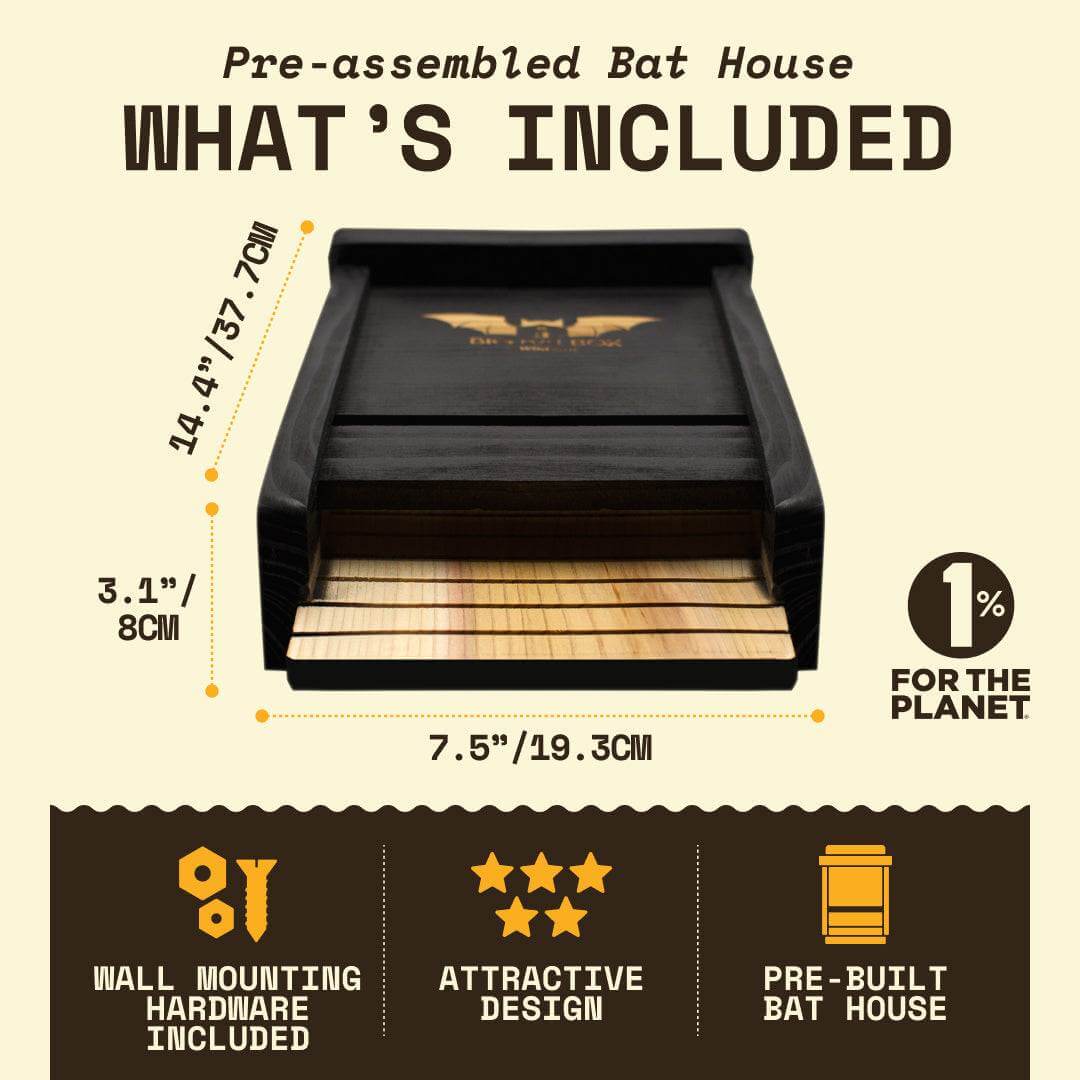 Single Chamber Bat House – Cedar Shelter for Backyard Bats