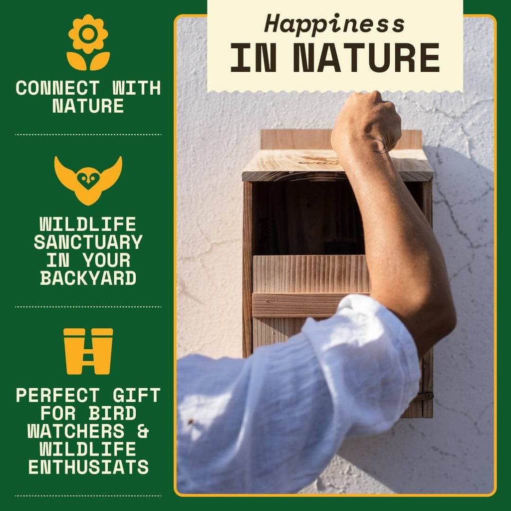 Owl Box Wooden Nesting Habitat for Backyard Wildlife