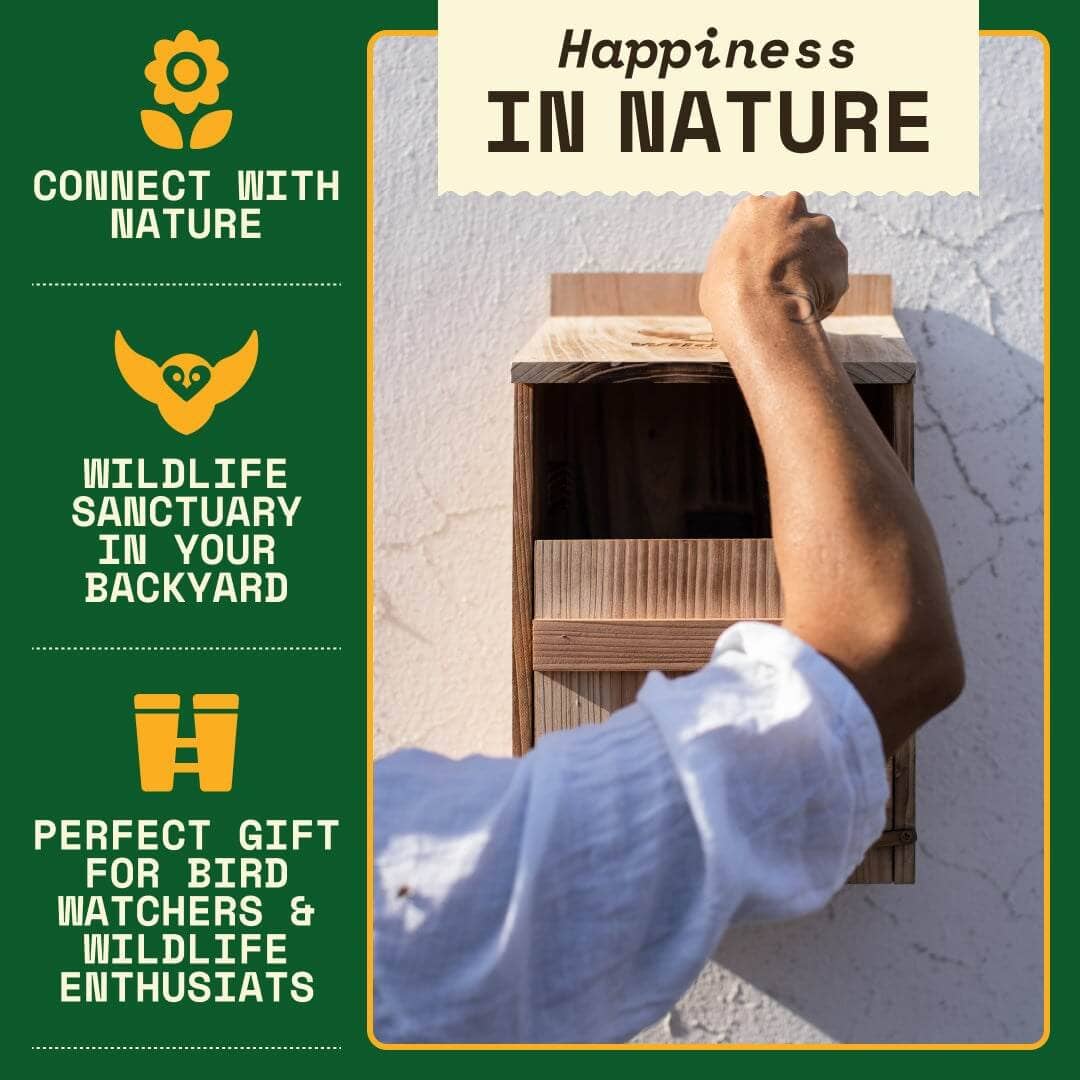 Owl Box Wooden Nesting Habitat for Backyard Wildlife