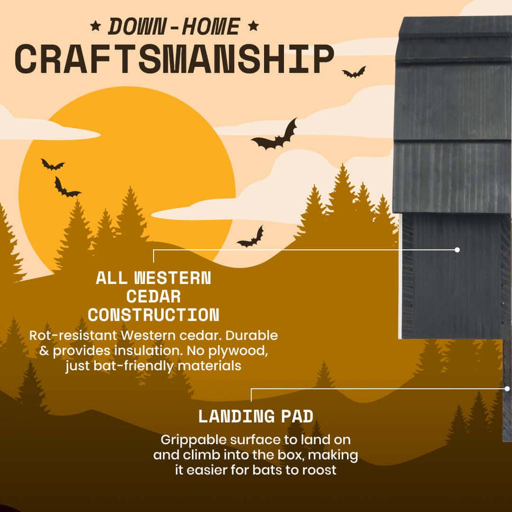 Bat Barn Junior Cedar Bat House 2 Chamber Pest Control Pro