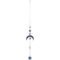 Crystal Hanging String - AB Crystal Sphere & Mini Discs w/ Moon Charm