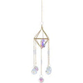 Hanging AB Crystal Prism Suncatcher w/ Crystal Spheres AB