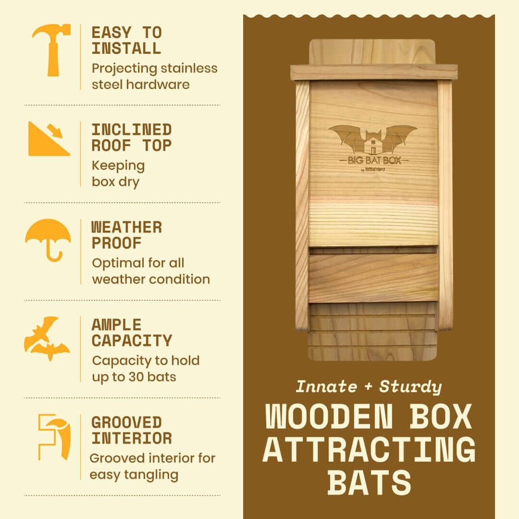 Single Chamber Bat House Cedar – Eco-Friendly Yard Shelter