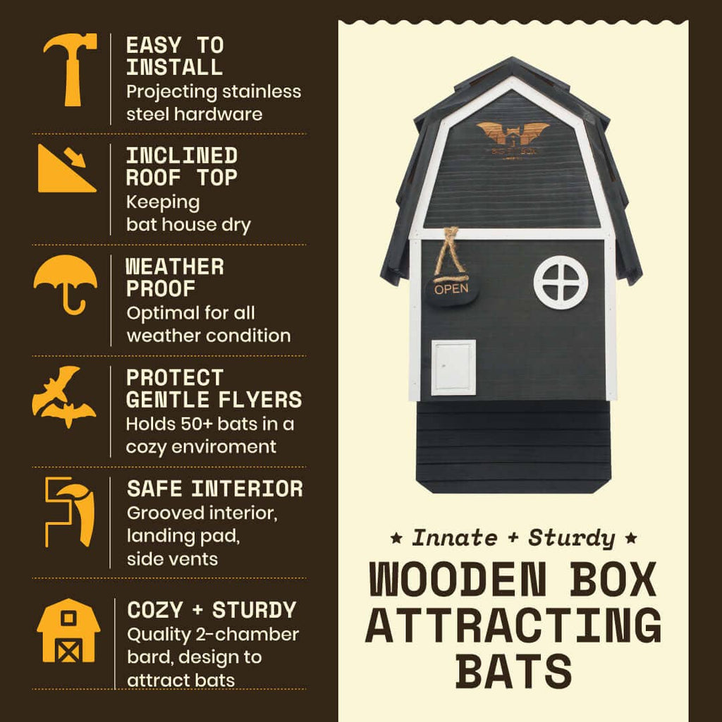 Bat Barn Junior Cedar Bat House 2 Chamber Pest Control Pro
