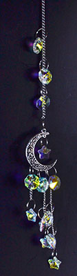 13"  Silver Crescent sun catcher