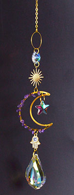 16"  Celestial Crescent sun catcher