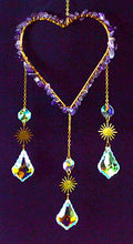 17" Amethyst Heart sun catcher