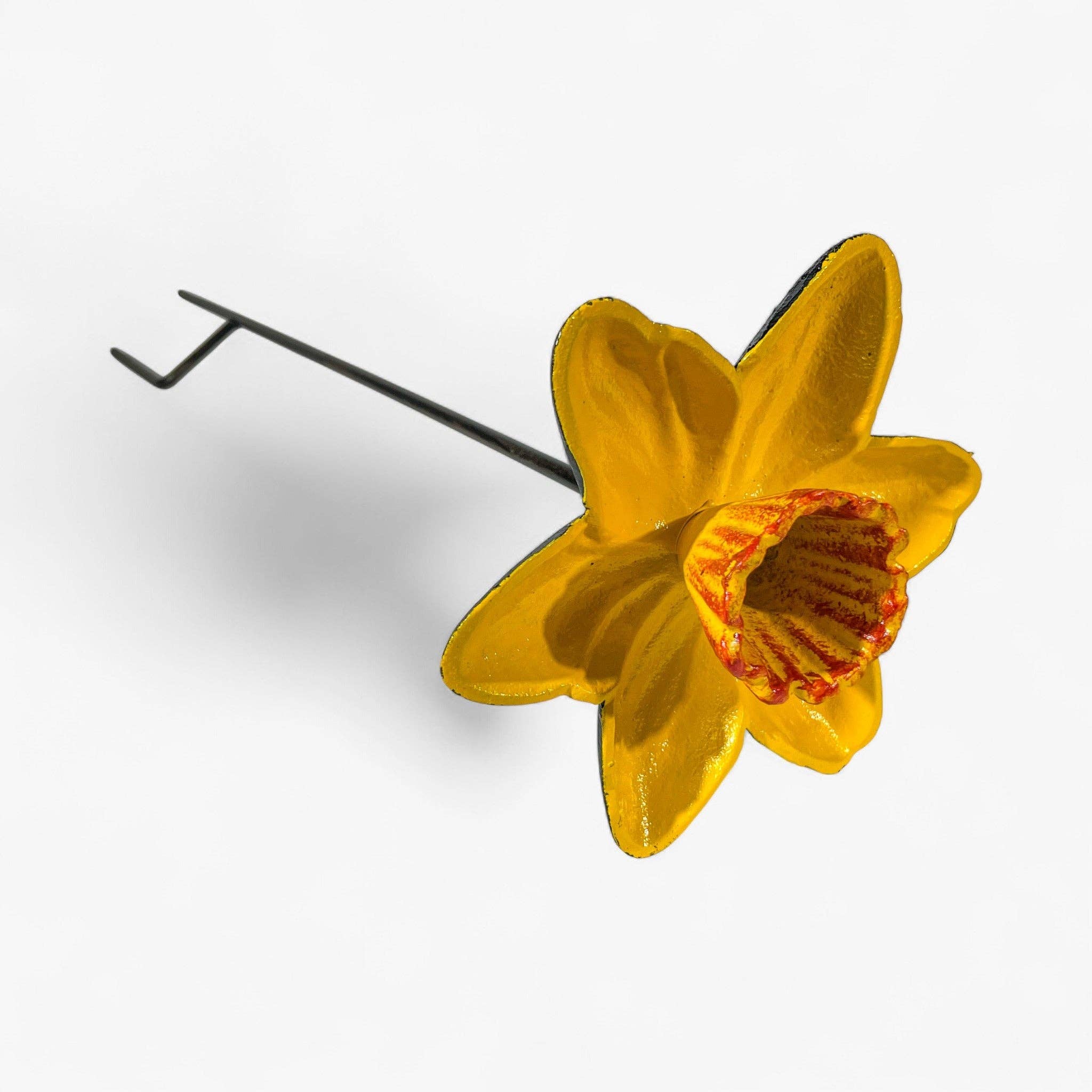 Daffodil Bird Feeder and Bath, Cast Iron Garden Stake Outdoor Decor, 30"