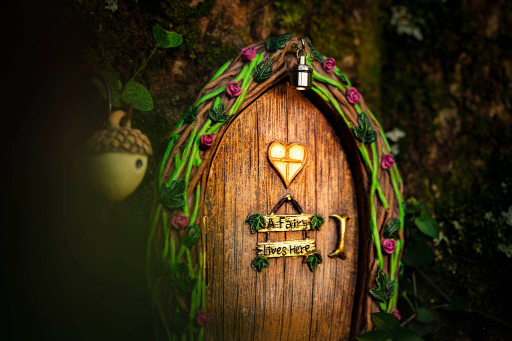 Opening Fairy Door and Window for Trees with Light