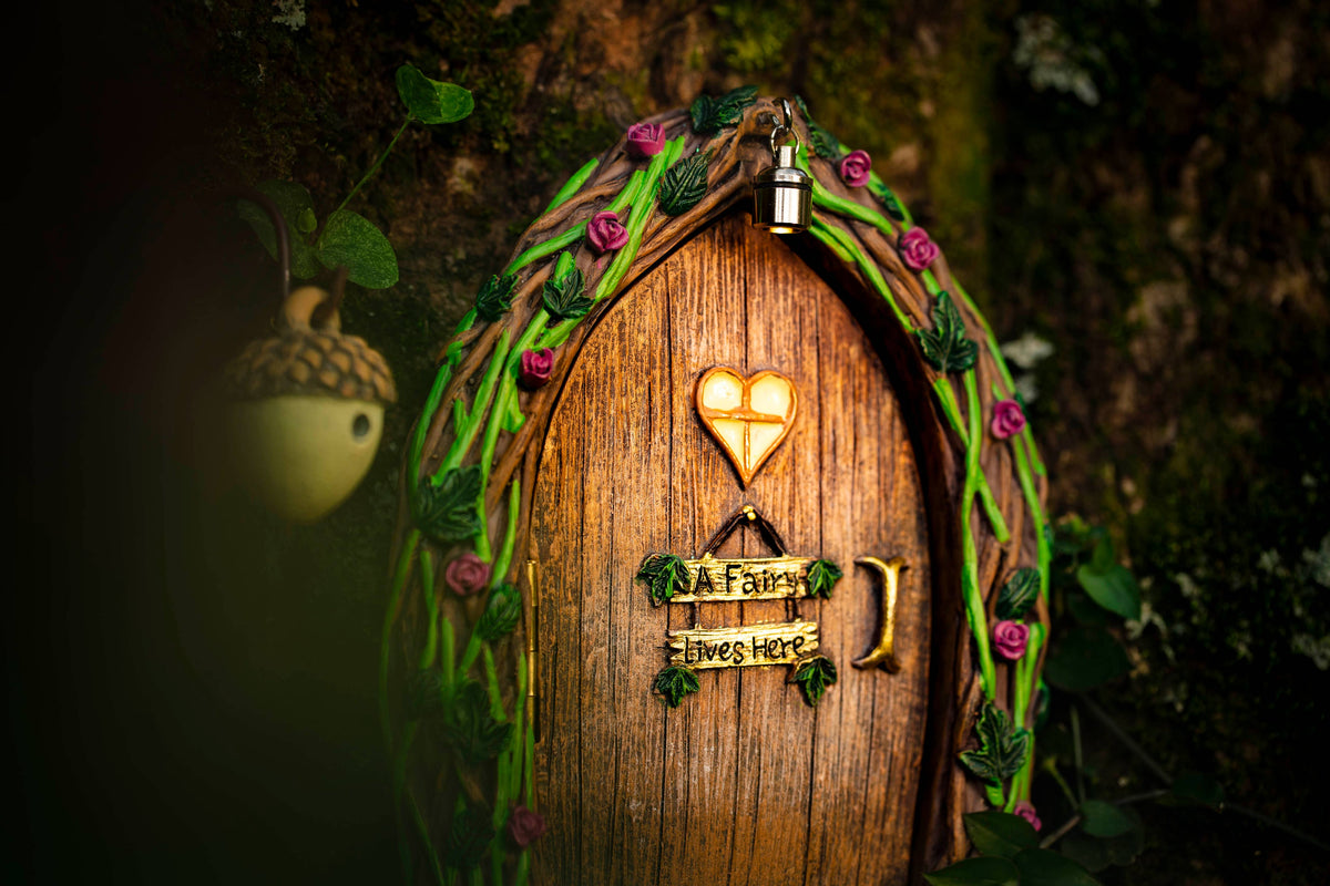 Opening Fairy Door and Window for Trees with Light