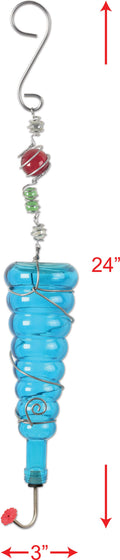 Blue Hummingbird Feeder